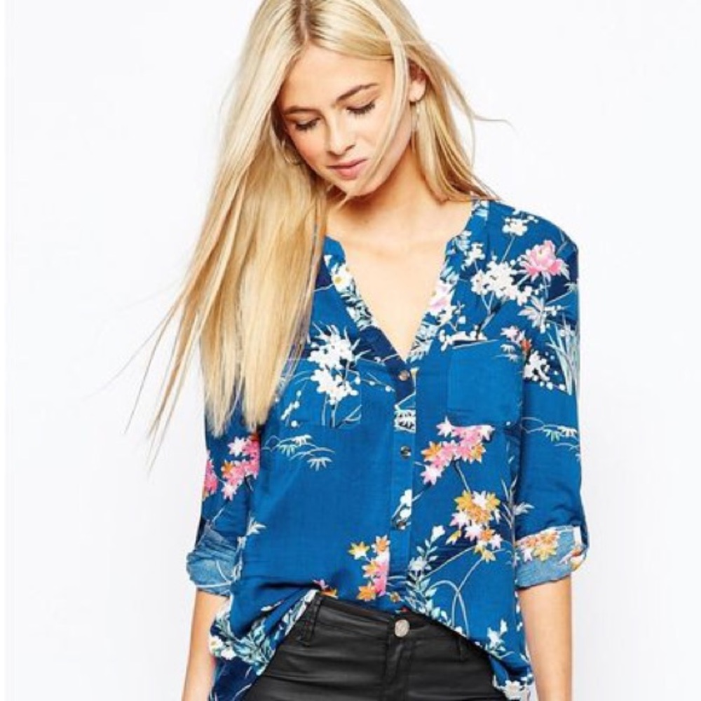 Floral Print Button Down Shirt
